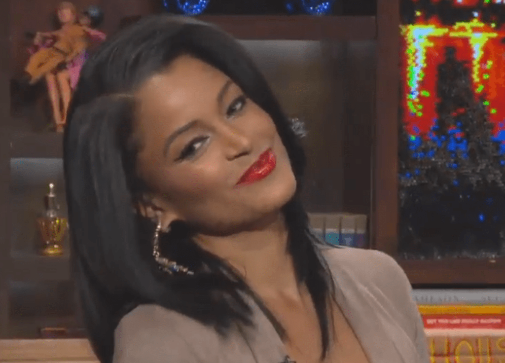Claudia Jordan WWHL Bravo 2015