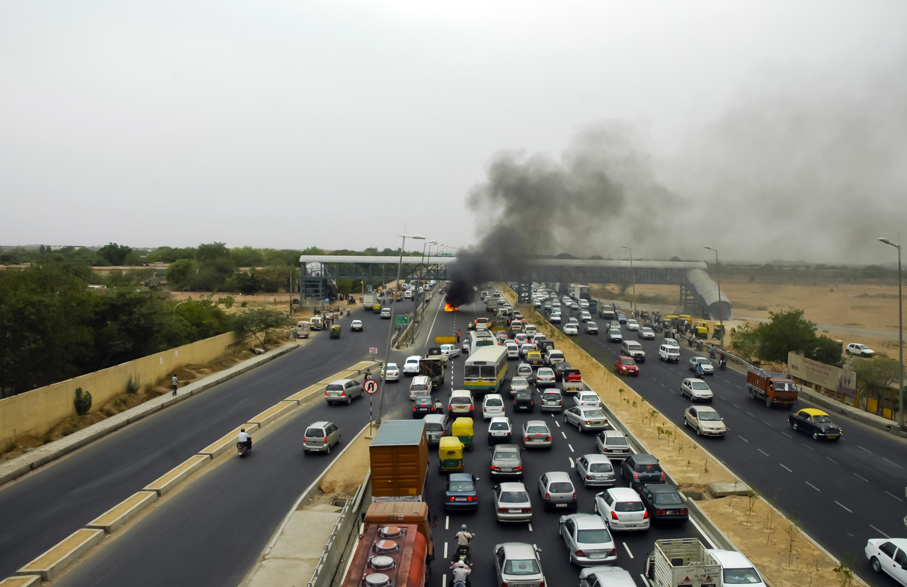 Traffic accident in Delhi
