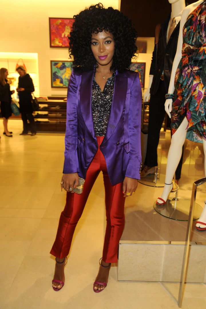 Solange Knowles attends the re-opening of the Ferragamo Fifth Avenue Flagship Re-Opening