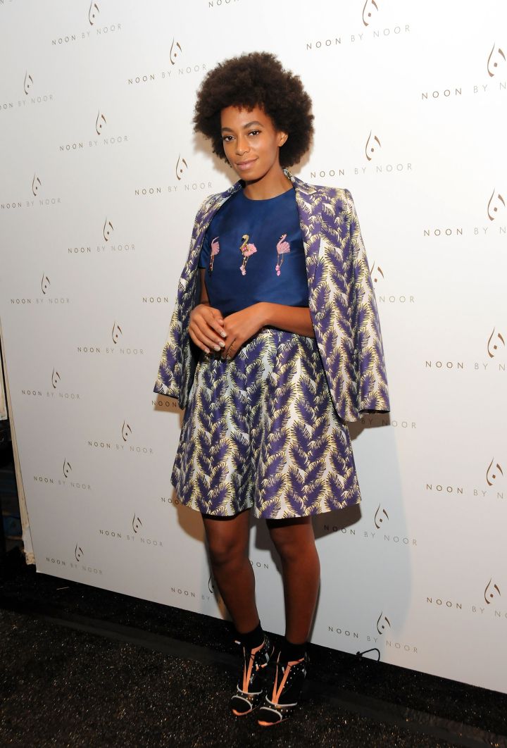 Solange Knowles attends the Noon By Noor show