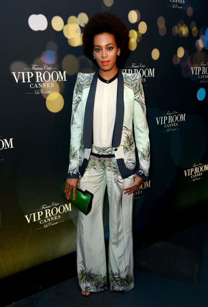 Solange Knowles attends a party hosted by Belvedere vodka at The 66th Annual Cannes Film Festival