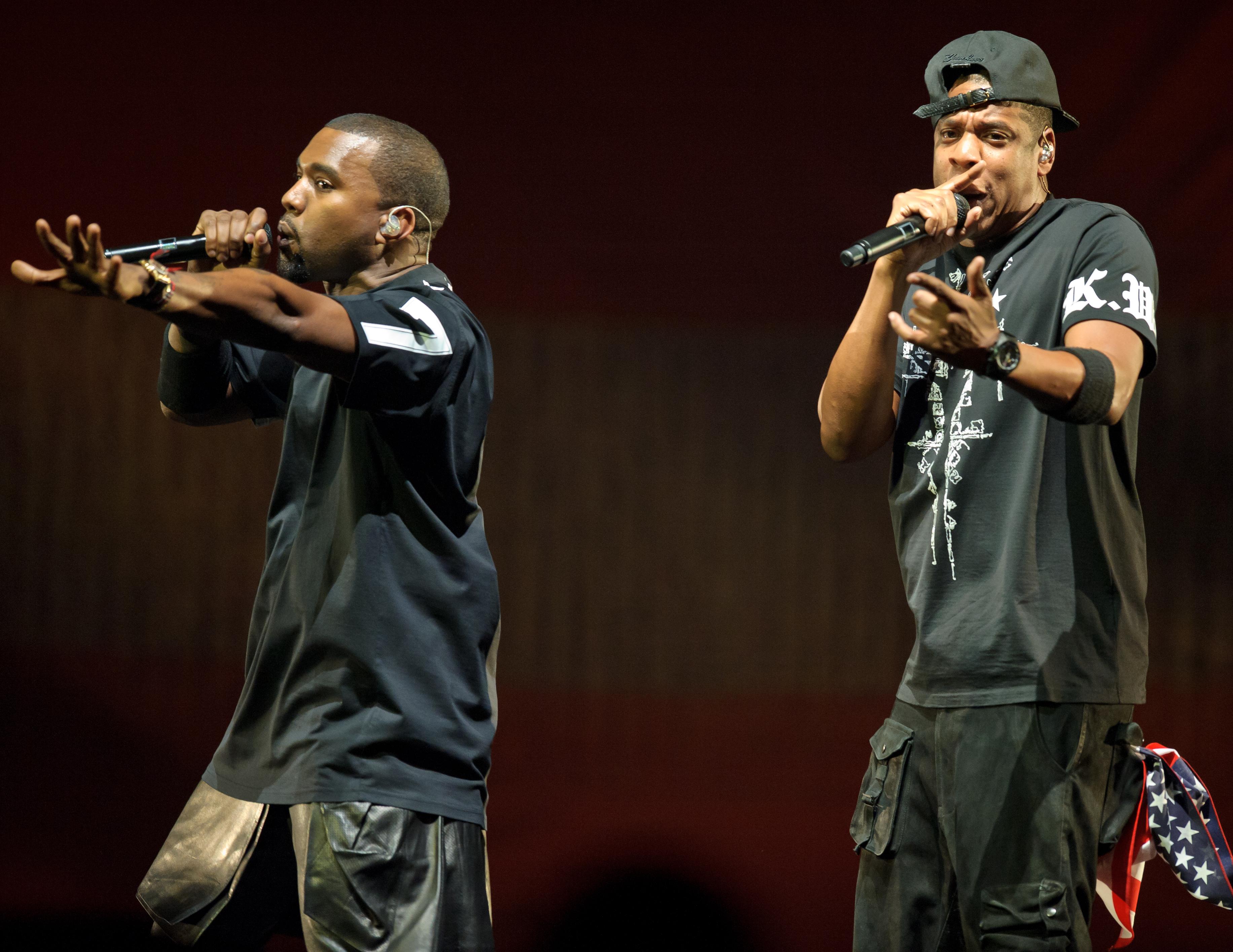 Jay-Z and Kanye West Perform at the Verizon Center