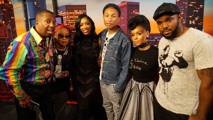 Pharrell Williams, Janelle Monaè, Da Brat & Crew From The Rickey Smiley Morning Show