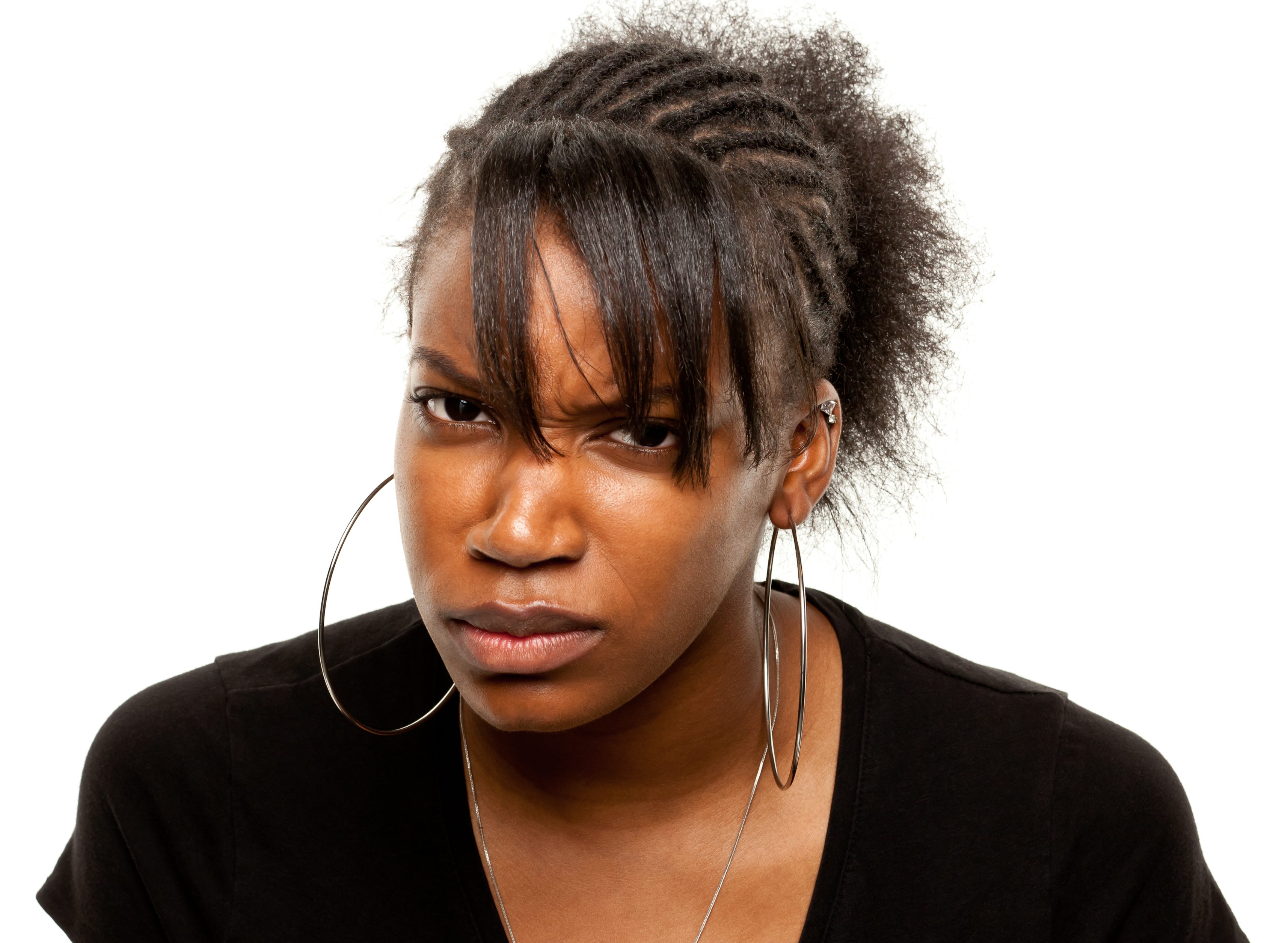 Annoyed Black Female portrait