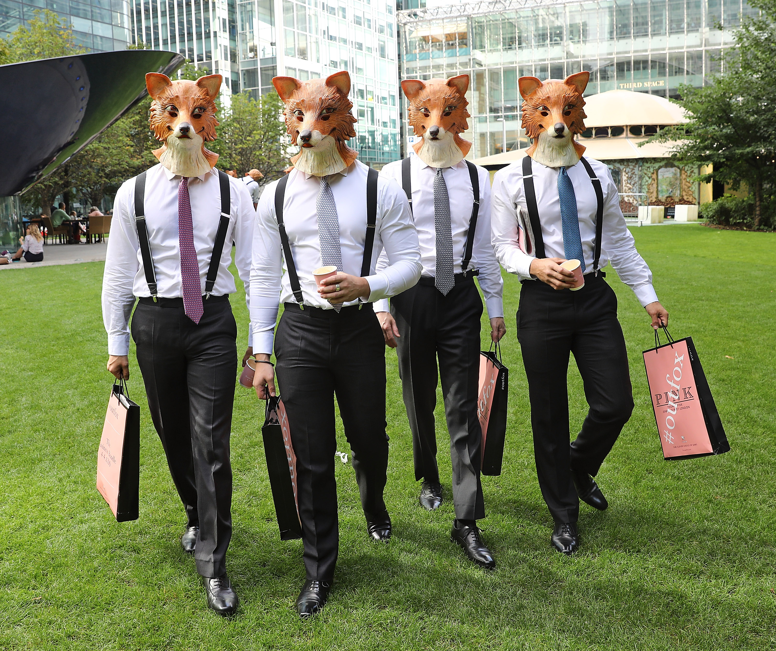 Thomas Pink Unleashes Cheeky Foxes In Canary Wharf