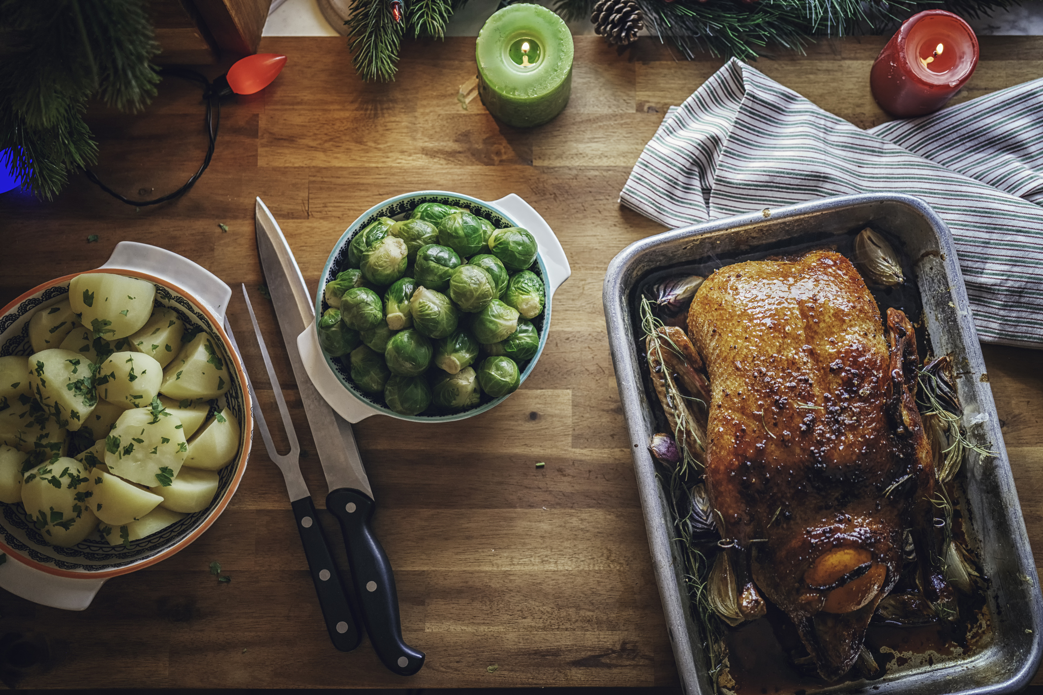 Traditional Christmas Duck Holiday Dinner