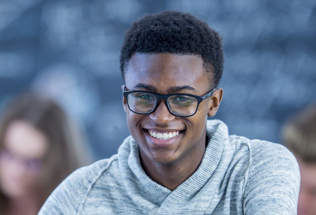 Happy High School Boy