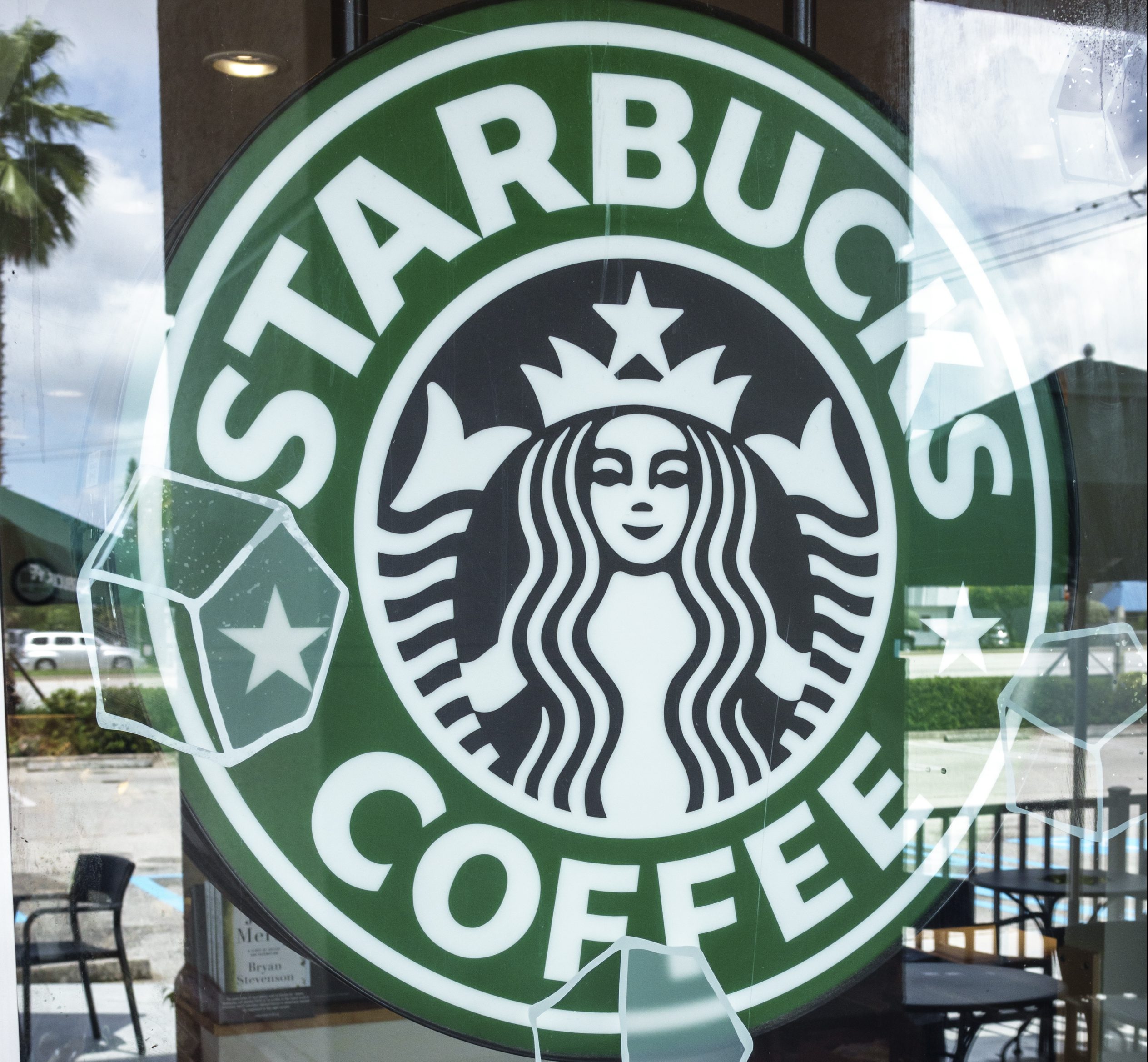 Starbucks Coffee sign.