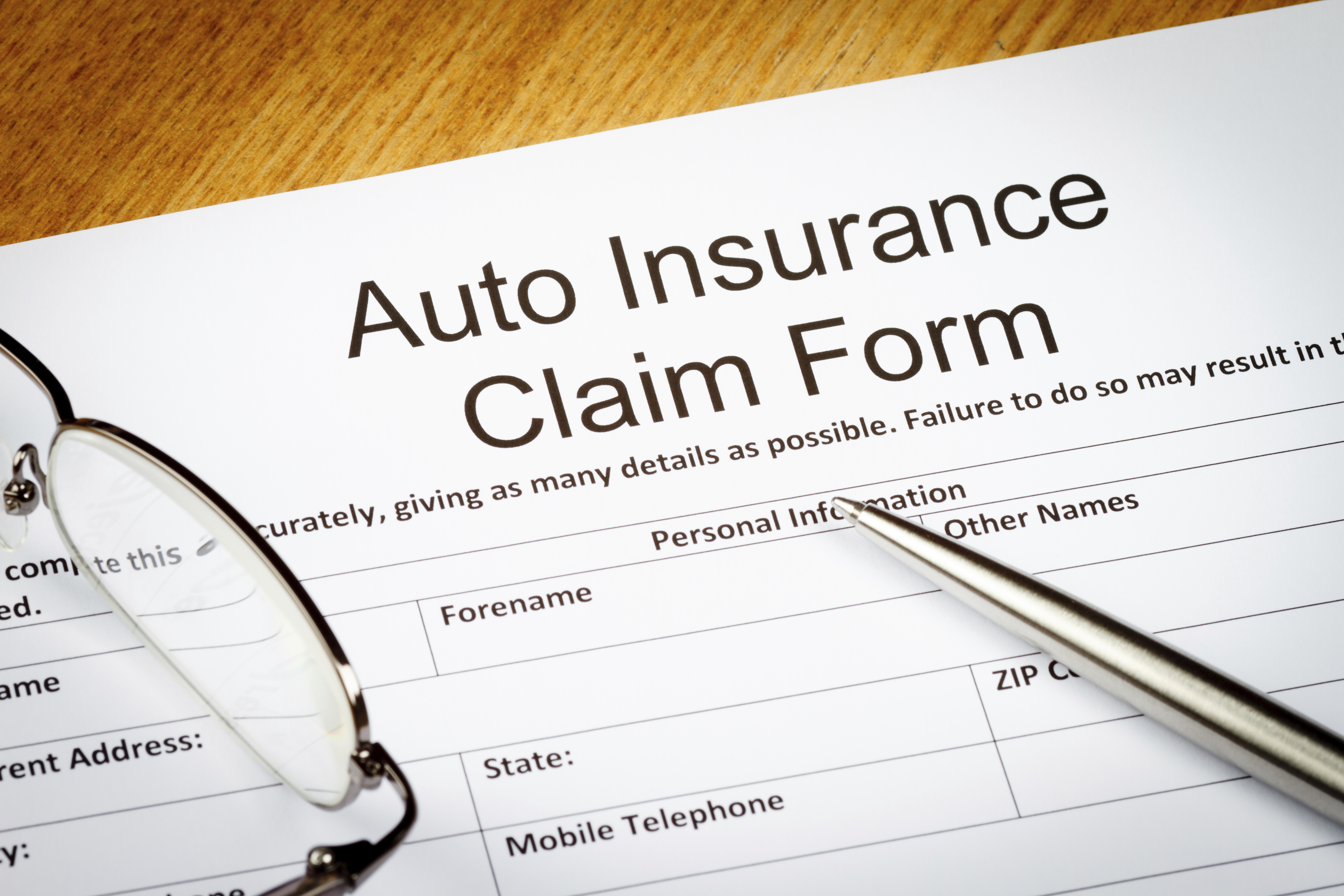 Auto Insurance Claim Form