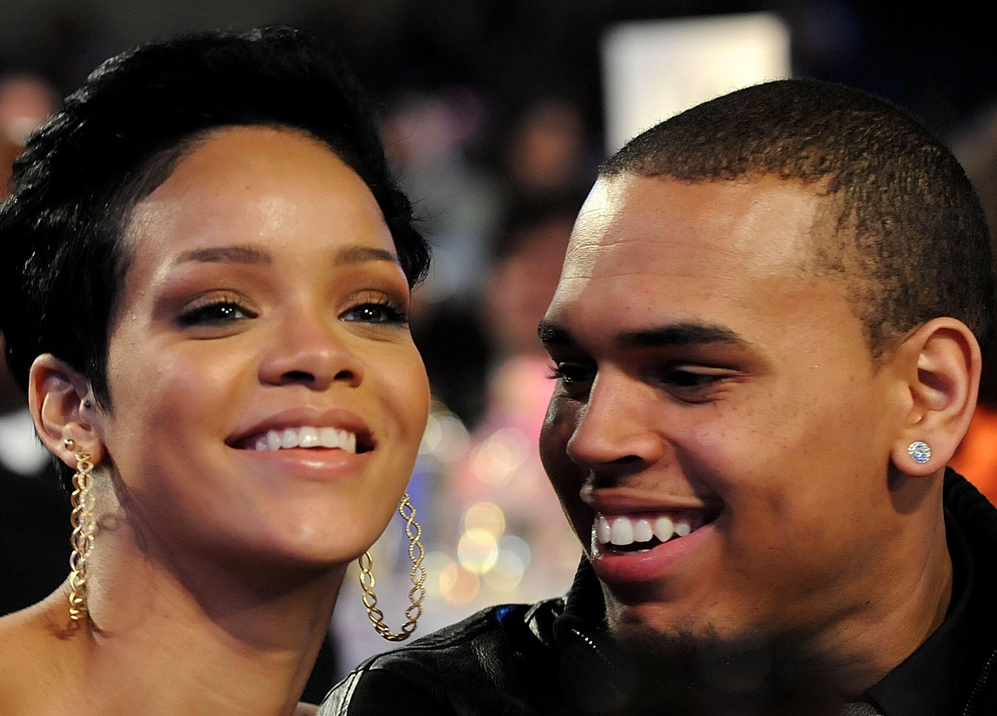 Rihanna and Chris Brown at Salute To Icons: Clive Davis event for 2009 Grammys