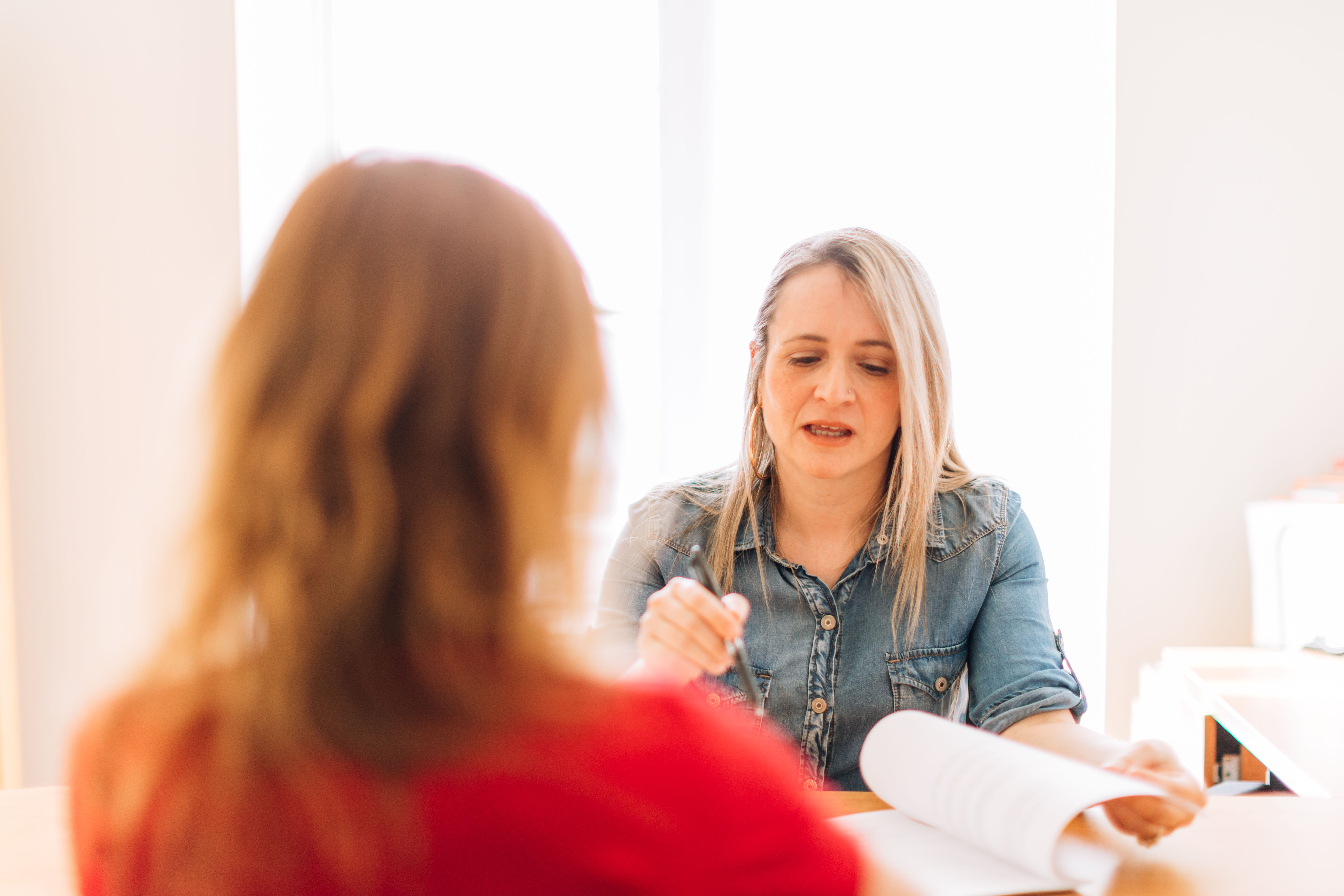 Job interview and Human resources. Only women