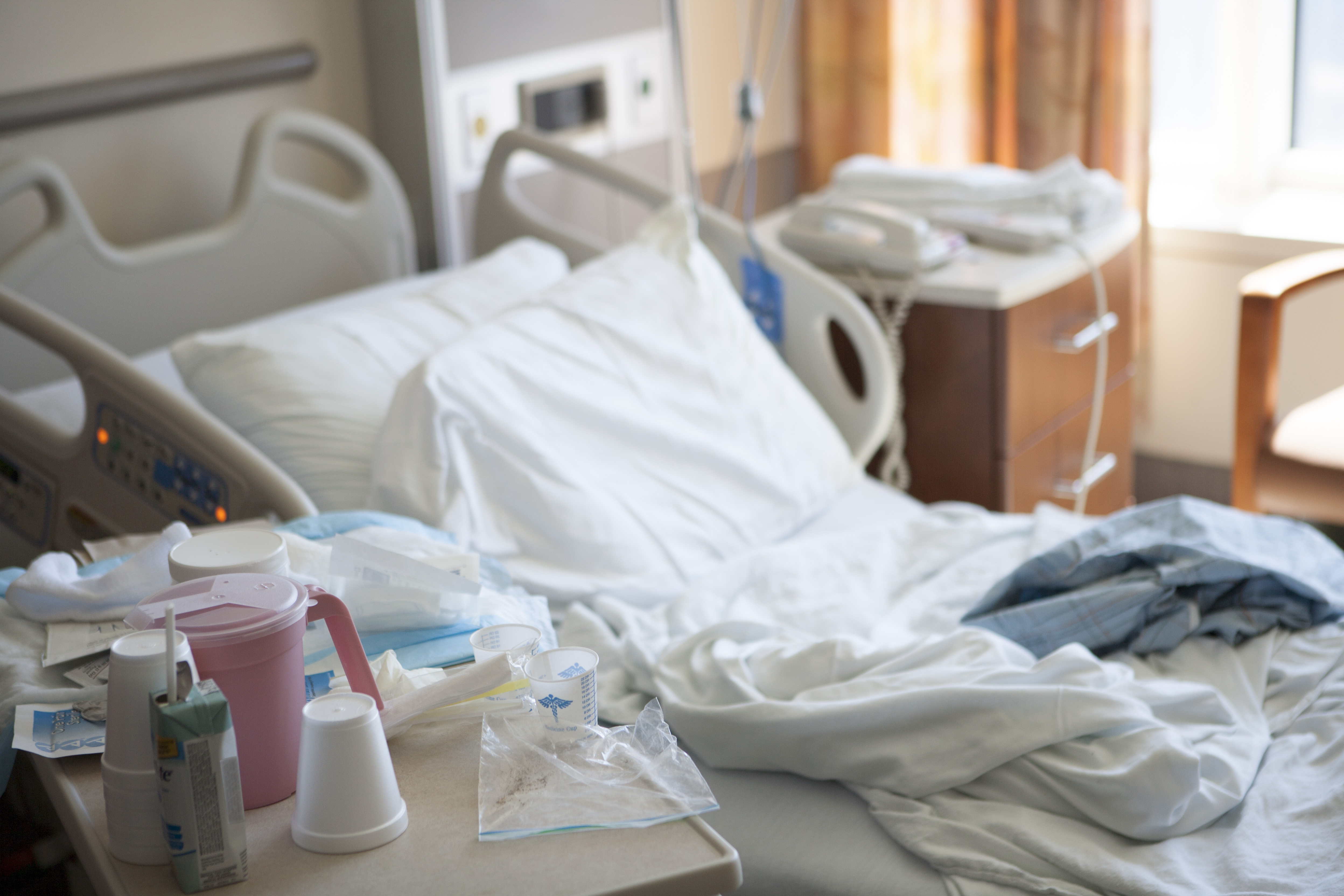 Messy Hospital Bed