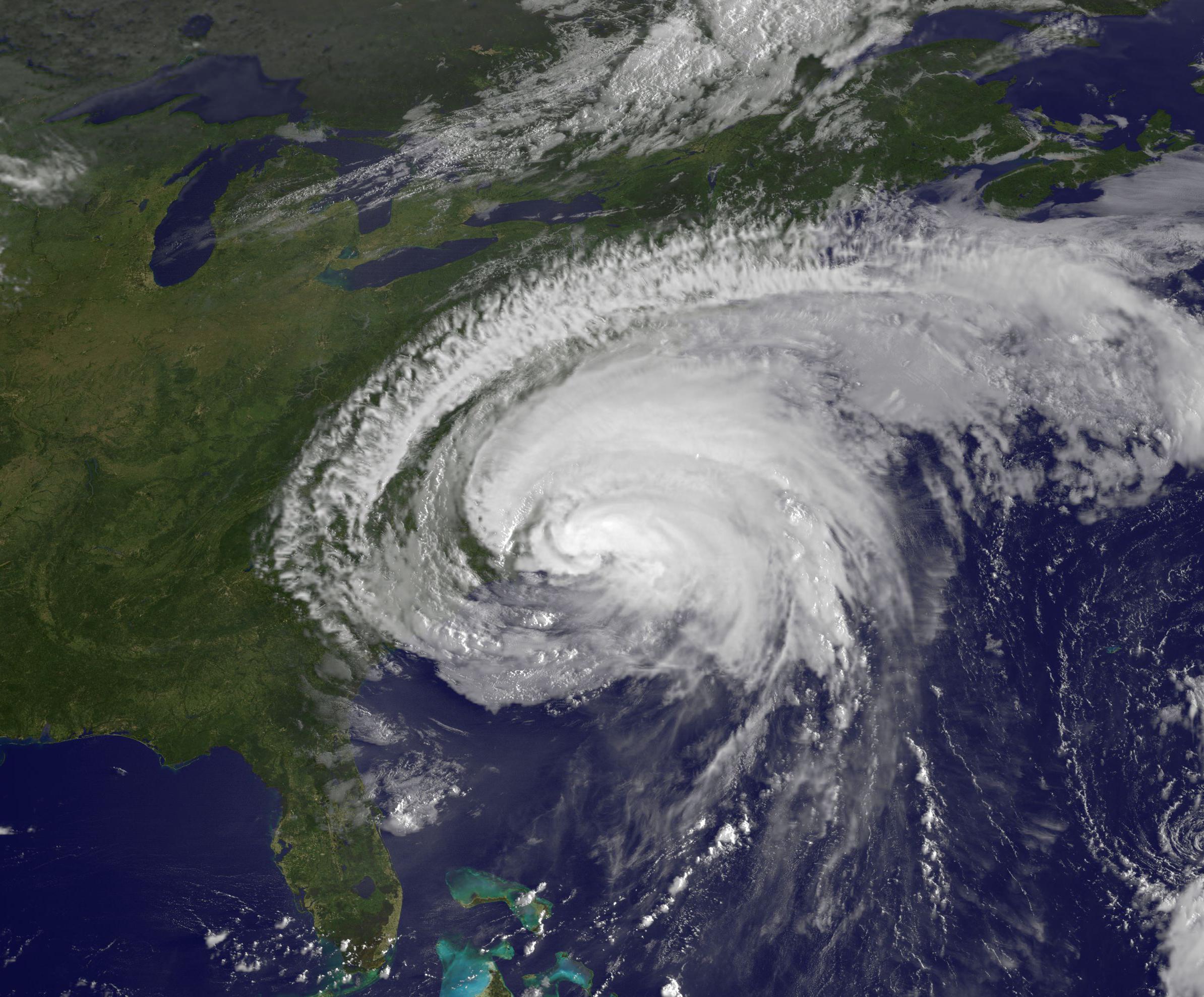 Hurrcane Irene Rages Up the East Coast of U.S.