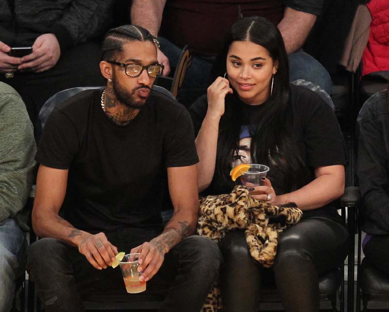 Celebs at Lakers game.