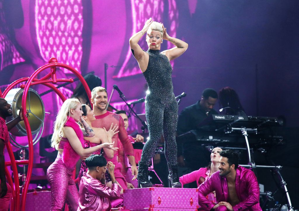 P!nk Performing at Liverpool Anfield Stadium