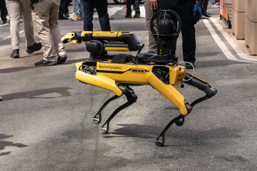 Robotic device coined Digidog on display during NYPD (New...