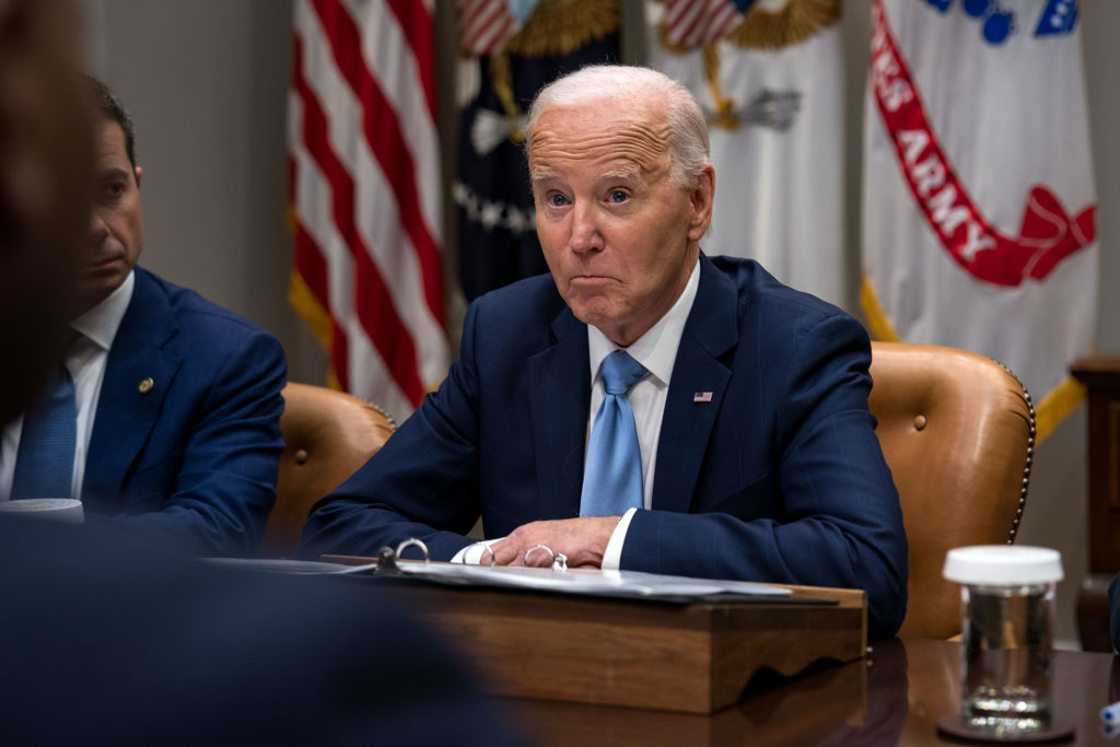 President Biden Receives Briefing On Hurricane Helene Response Efforts
